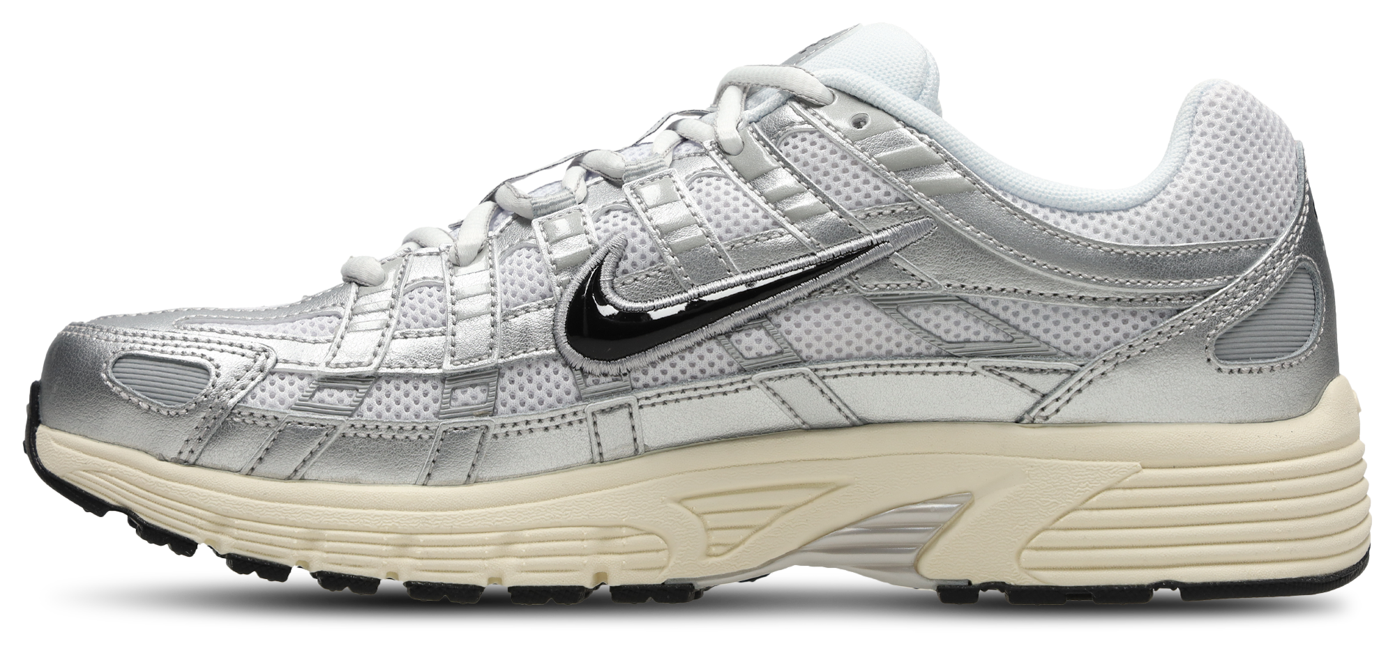 Nike P-6000 - Homme Chaussures – White-Black-Mtlc Silver
