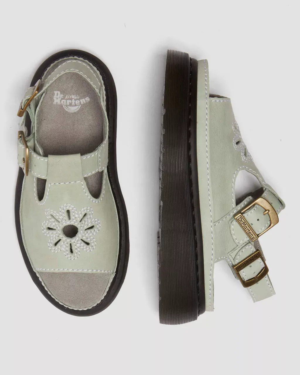 DR MthtartenS Sandales Dunnet Flower en cuir Buttersoft