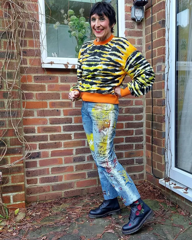 Boots 1460 Vonda Floral Rose en cuir à lacets