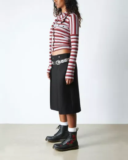 Boots 1460 Vonda Floral Rose en cuir à lacets