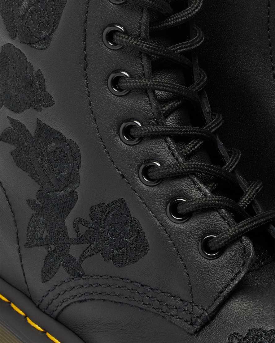 Boots 1460 Vonda Floral Rose en cuir à lacets