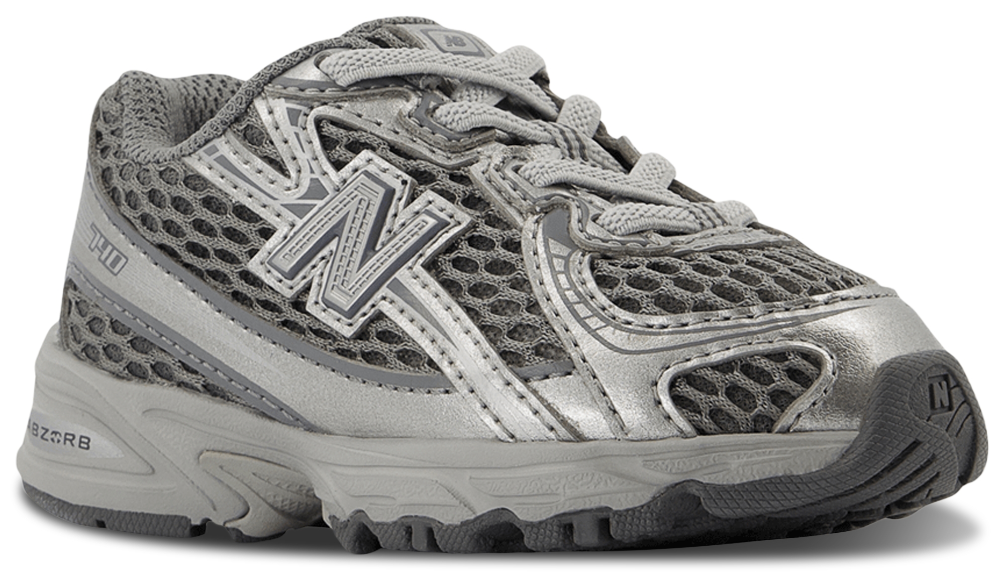 New Balance 740 Bungee Lace - Bebes Chaussures – Harbor Grey-Silver Metallic