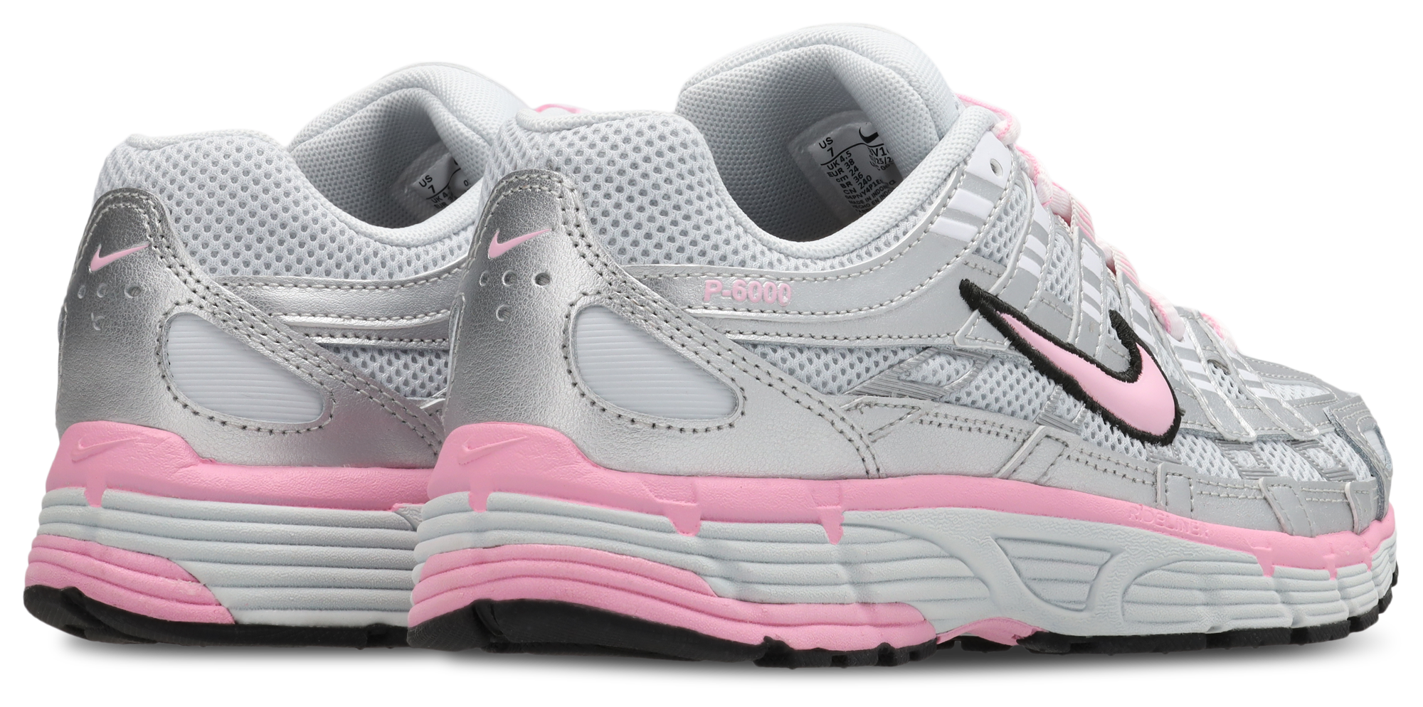 Nike P-6000 - Femme Chaussures – Pure Platinum-Pink Rise-Metallic Silver