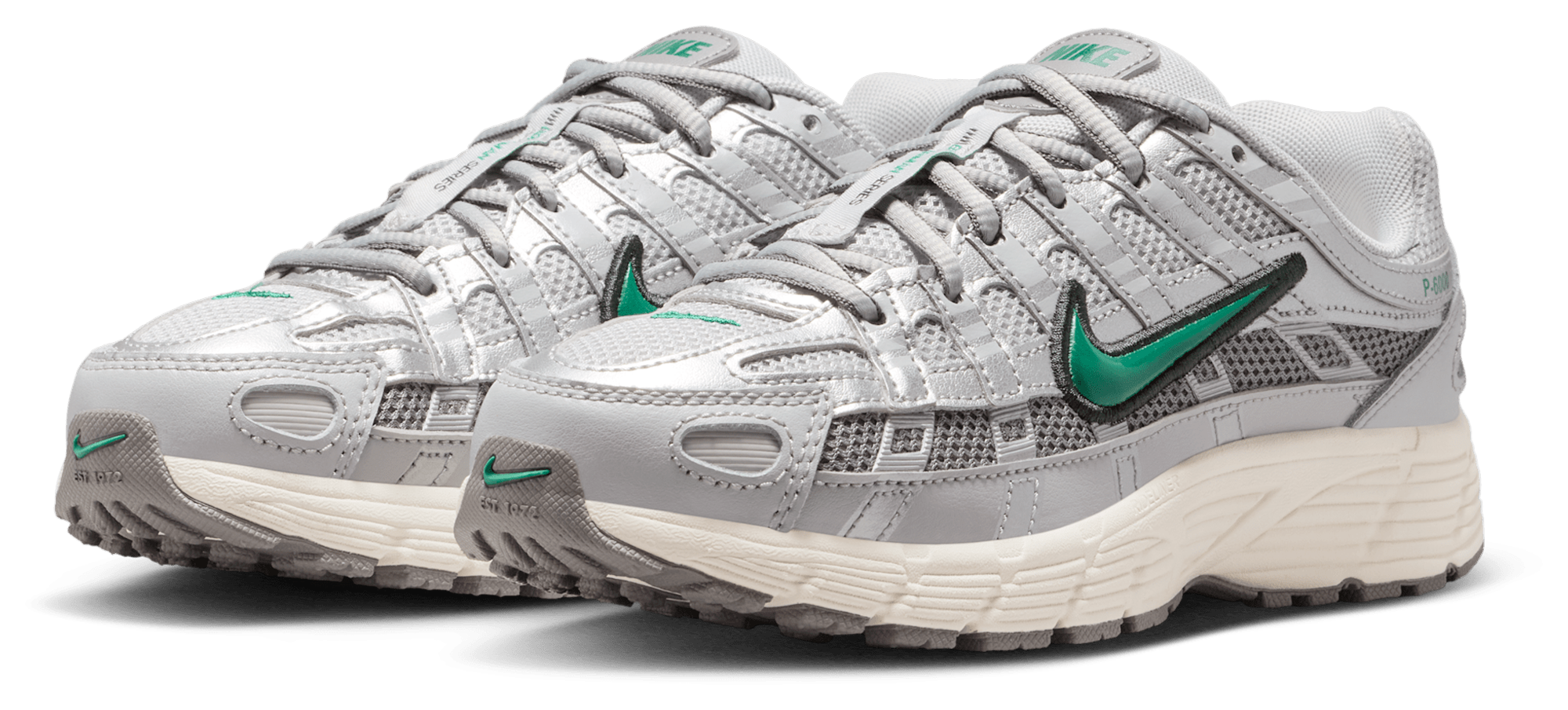 Nike P-6000 - Primaire-College Chaussures – Metallic Silver-Metallic Silver