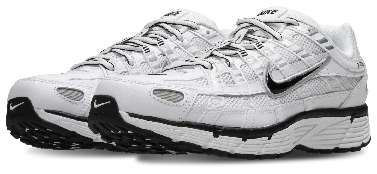 Nike P-6000 - Homme Chaussures – White-Black-Metallic Silver