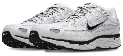 Nike P-6000 - Homme Chaussures – White-Black-Metallic Silver