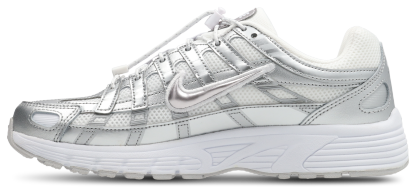 Nike P-6000 - Primaire-College Chaussures – White-Vast Grey-Mtlc Silver