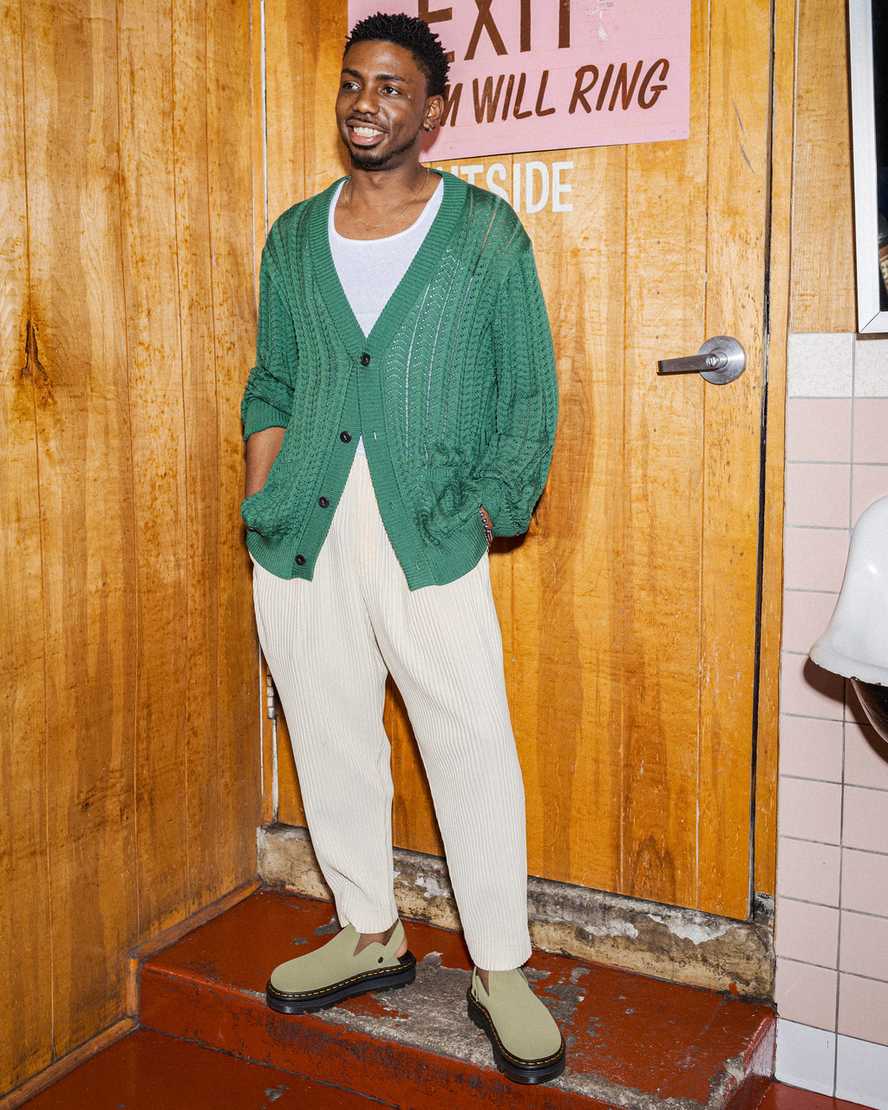 Mules plateformes Zebzag en daim à brides