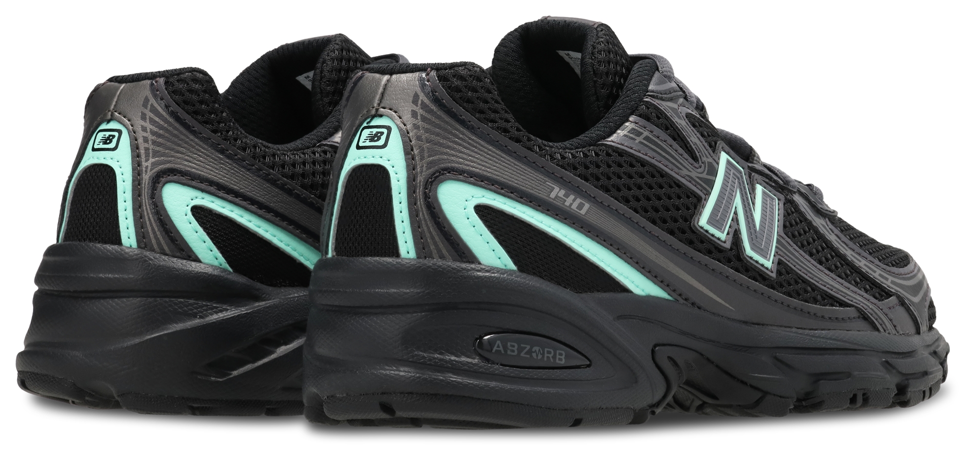 New Balance 740 - Primaire-College Chaussures – Black-Bright Mint