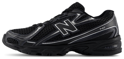 New Balance 740 Bungee Lace - Maternelle Chaussures – Black-Silver Metallic