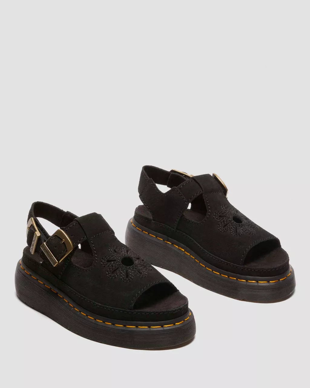 DR MthtartenS Sandales Dunnet Flower en cuir Buttersoft