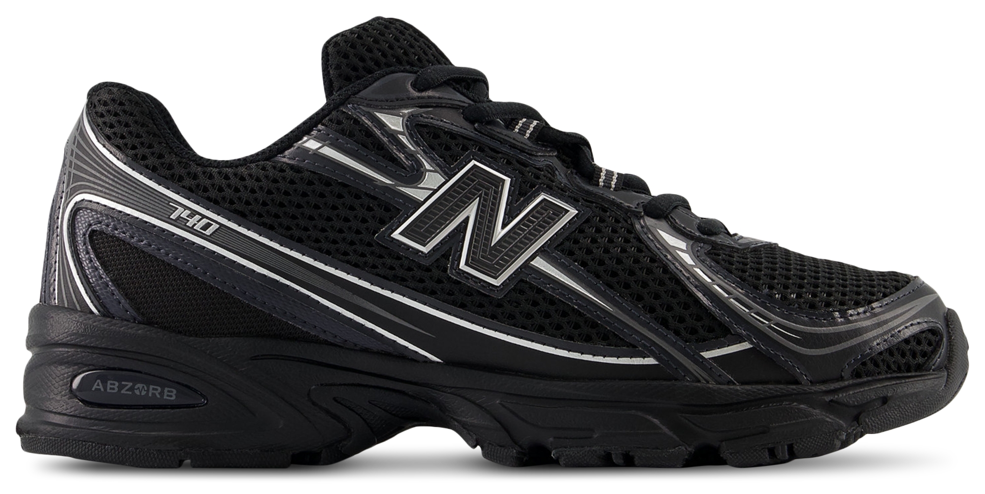 New Balance 740 - Femme Chaussures – Black-Silver Metallic Bm2