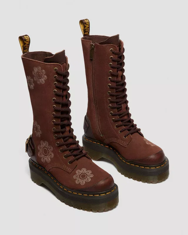 Boots plateformes 1B99 Dunnet Flower en daim