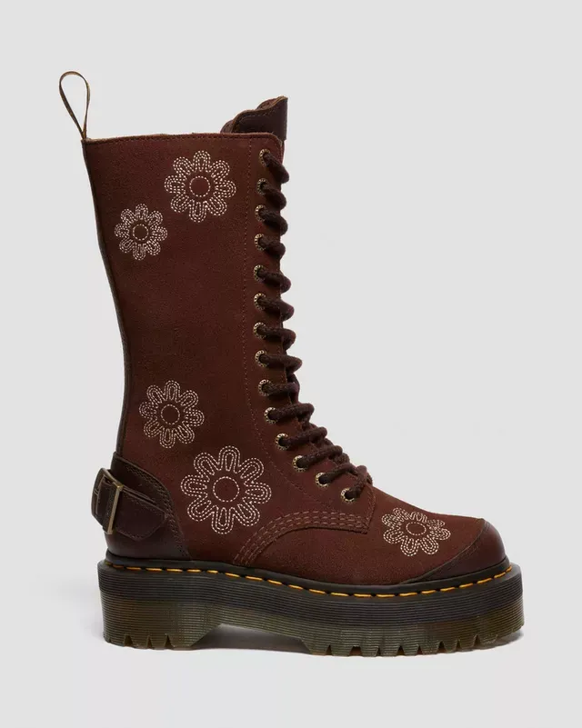 Boots plateformes 1B99 Dunnet Flower en daim