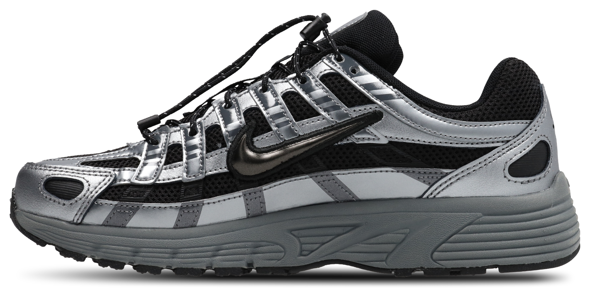 Nike P-6000 - Primaire-College Chaussures – Black-Smoke Grey-Mtlc Cool Gre