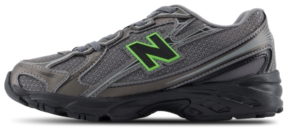 New Balance 740 Bungee Lace - Maternelle Chaussures – Black Metallic-Alkaline Green