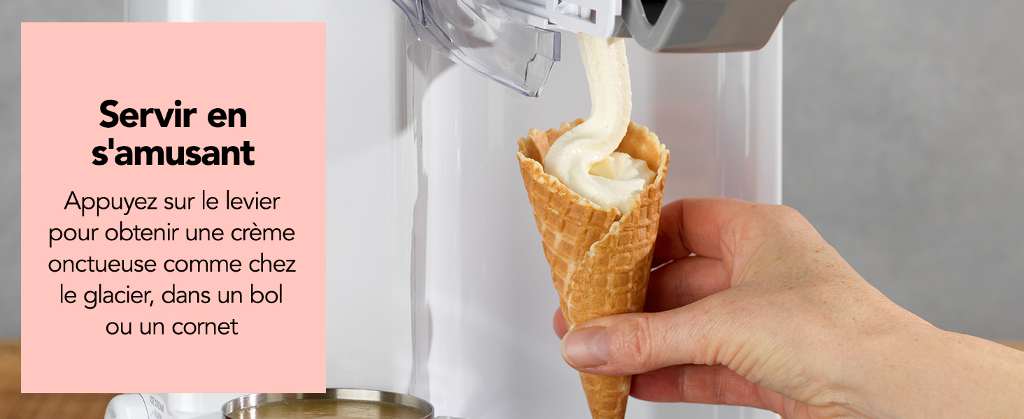Cuisinart, machine &agrave; glace, ICE48E, sorbeti&egrave;re, glace &agrave; l'italienne maison, glace cornet, glace bol