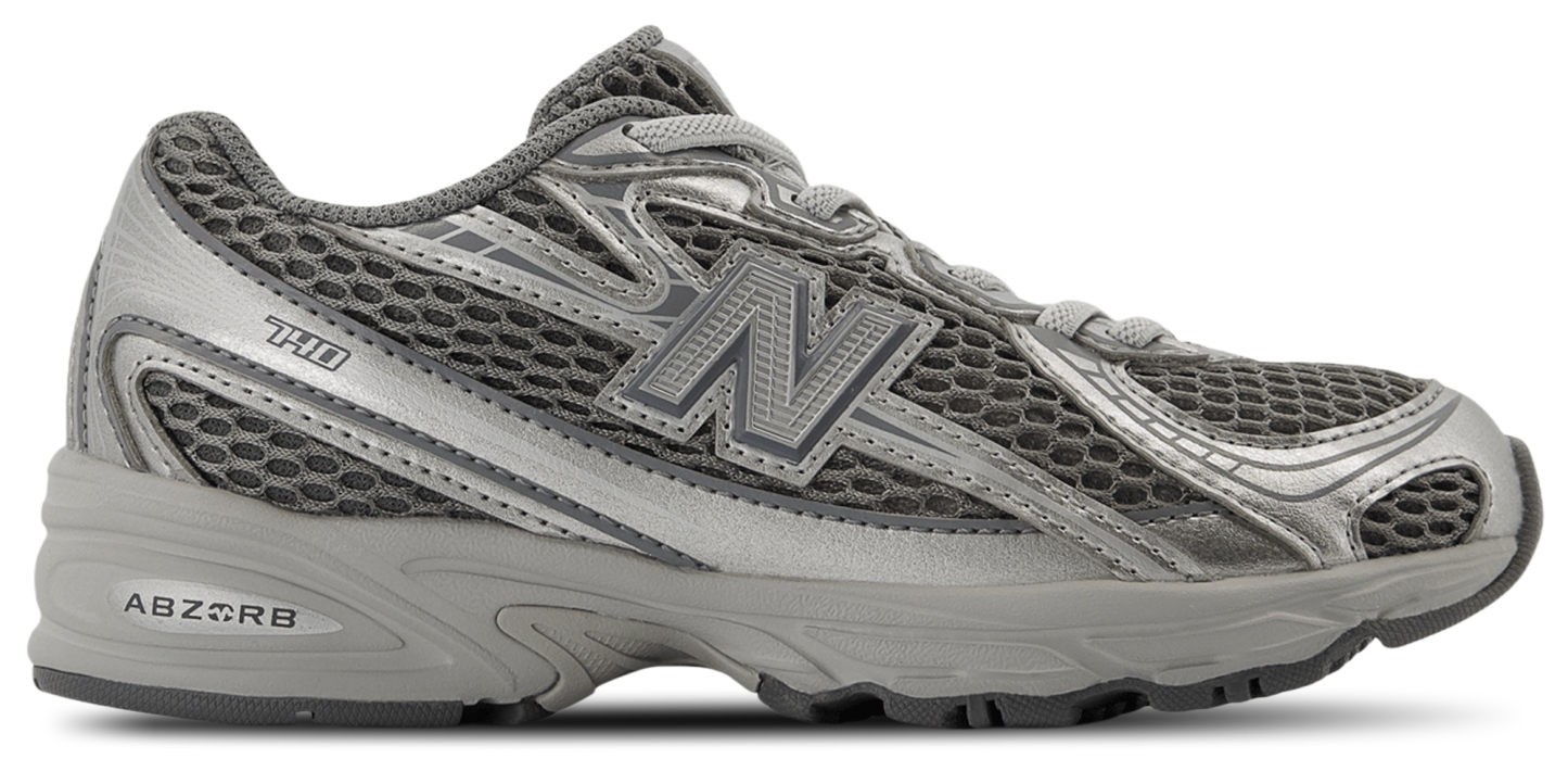 New Balance 740 Bungee Lace - Maternelle Chaussures – Harbor Grey-Silver Metallic
