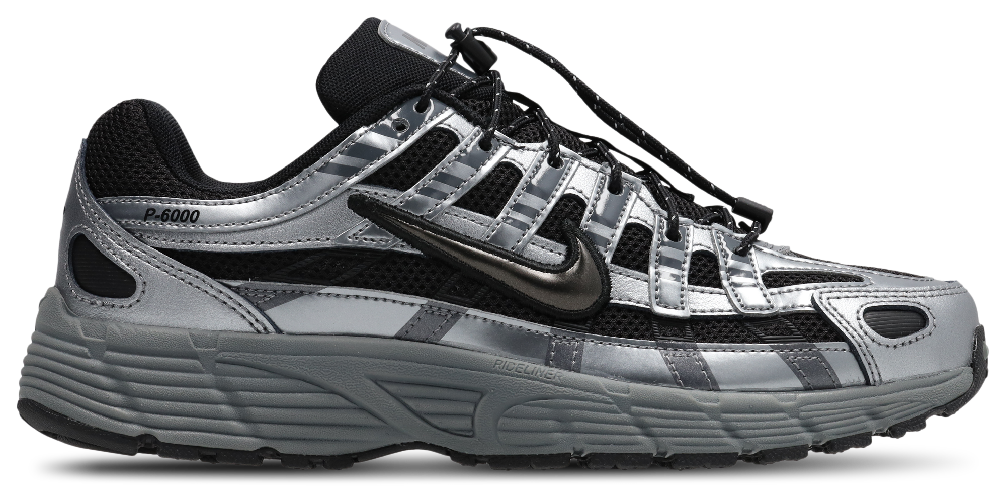 Nike P-6000 - Primaire-College Chaussures – Black-Smoke Grey-Mtlc Cool Gre