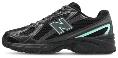 New Balance 740 - Primaire-College Chaussures – Black-Bright Mint