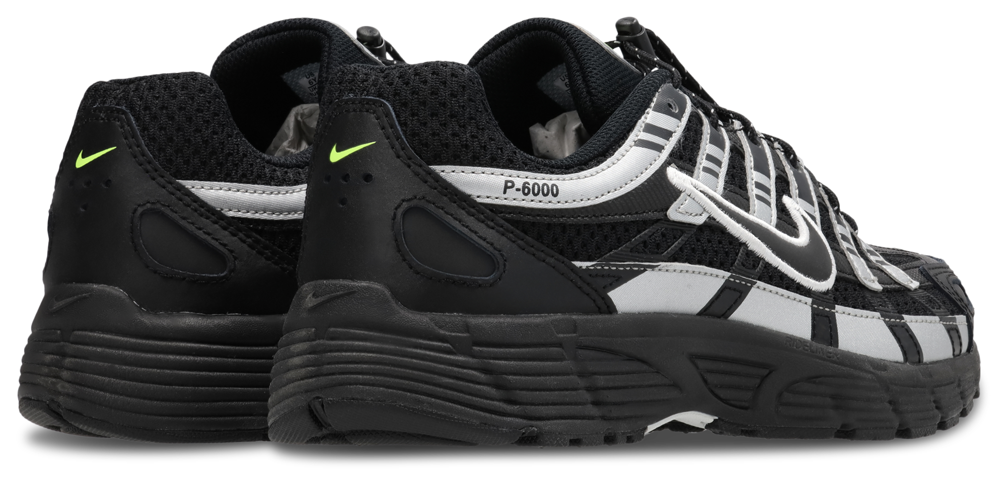 Nike P-6000 - Primaire-College Chaussures – Black-Black-Mtlc Silver