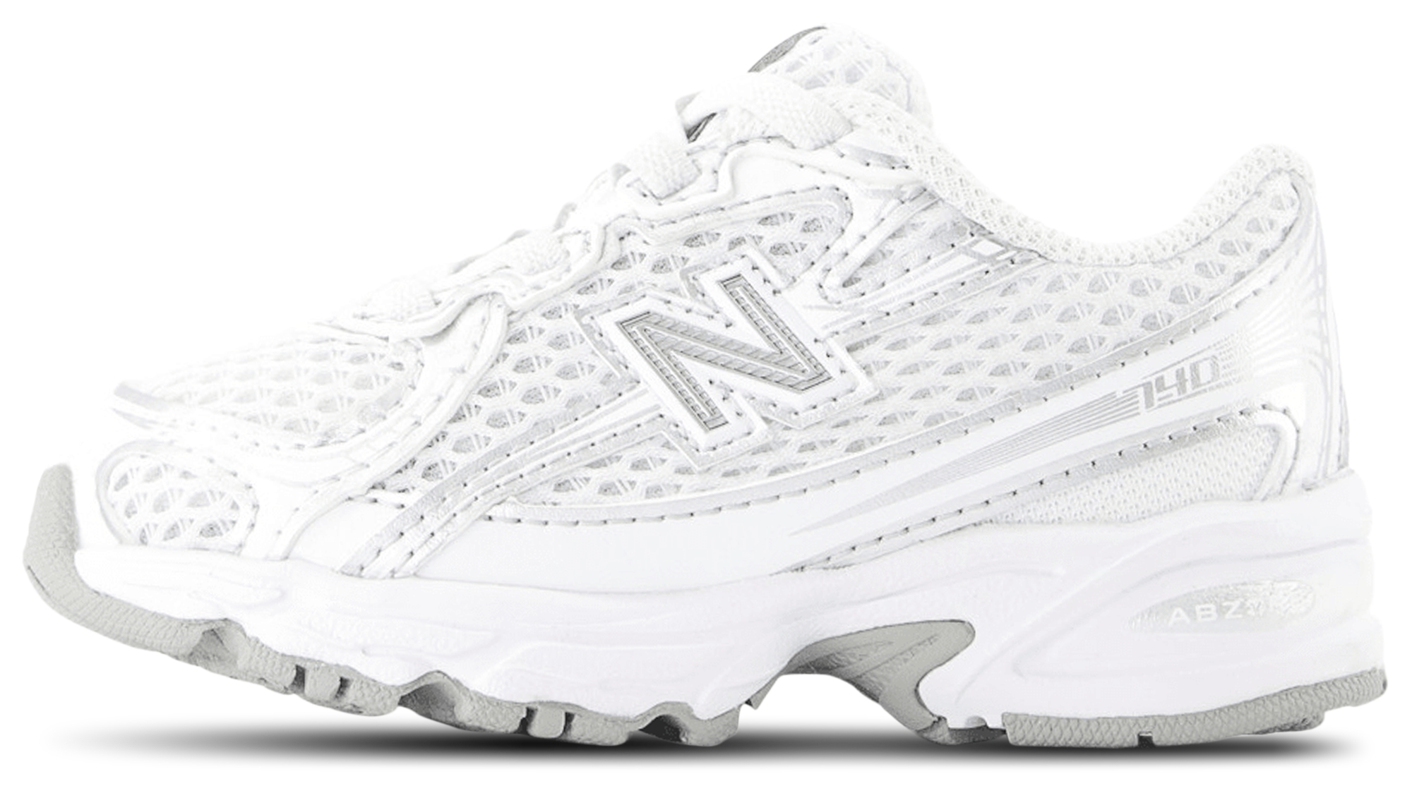 New Balance 740 Bungee Lace - Bebes Chaussures – White-Silver Metalic