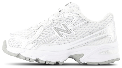 New Balance 740 Bungee Lace - Bebes Chaussures – White-Silver Metalic
