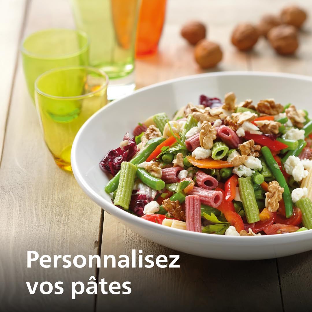 Philips Pastamaker série 7000 Machine à pâtes, moules pour spaghettis, lasagnes et autres, 200 W, noir (HR2665/96)