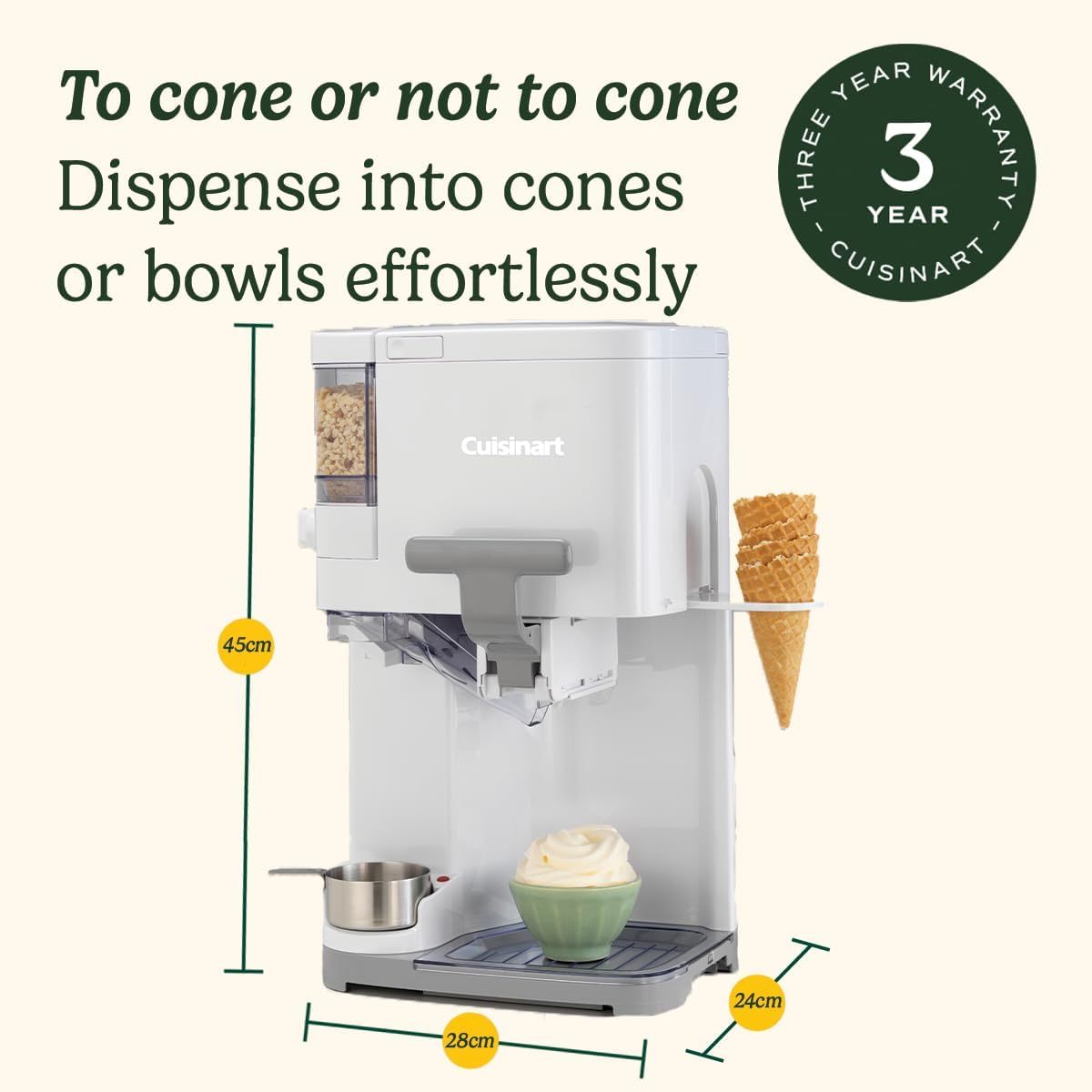 Cuisinart Machine à glace italienne 1.42l - ice48e