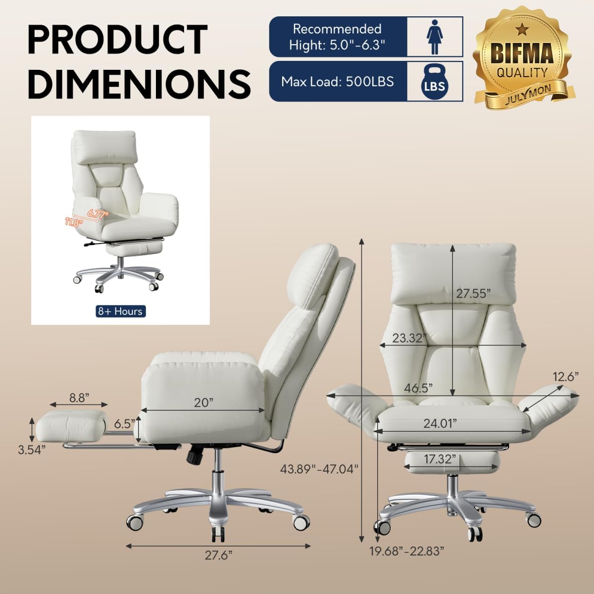 Cross Legged Office Chair with Pets Friendly Seat