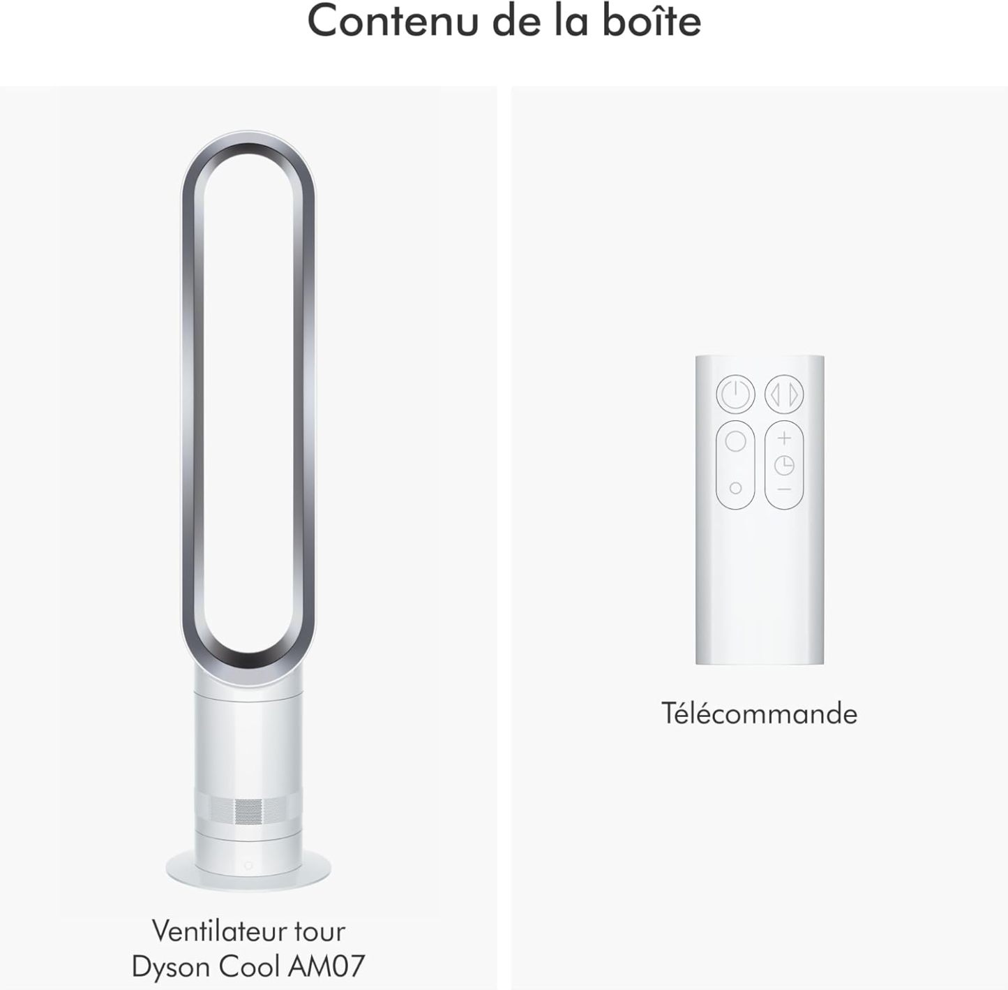 Ventilateur tour Dythtson Cool en Blanc et Argent