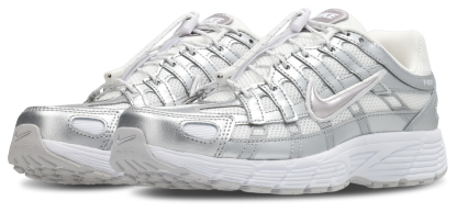 Nike P-6000 - Primaire-College Chaussures – White-Vast Grey-Mtlc Silver