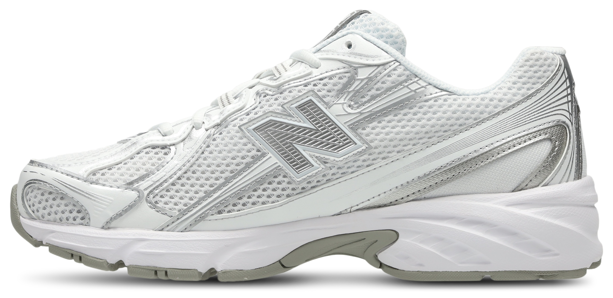 New Balance 740 - Homme Chaussures – White-Silver Metallic