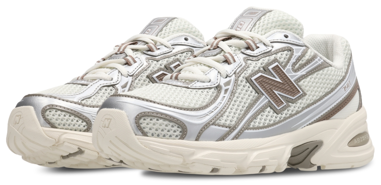 New Balance 740 - Femme Chaussures – Sea Salt-Arid Stone-Silver Metallic Mu2