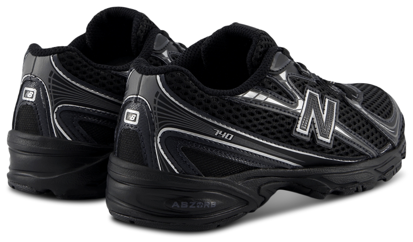 New Balance 740 Bungee Lace - Maternelle Chaussures – Black-Silver Metallic