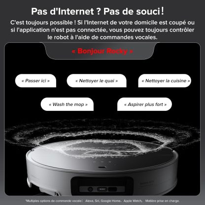 Roborock Saros 10 Aspirateur Robot 22,000 Pa DuoDivide Anti-Enchevétrements, Robot Aspirateur Le Plus Fin, Reactive Al 3.0