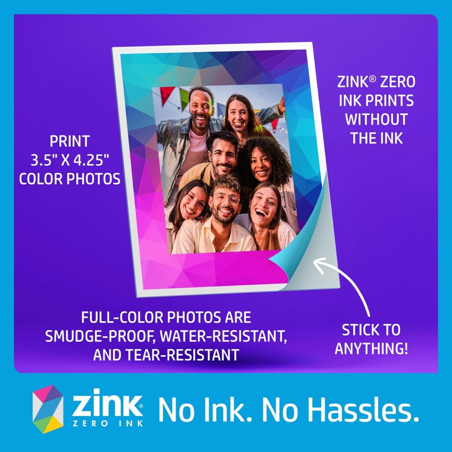 HthtP Sprocket Photobooth Instant 3x4” Color Photo Printer