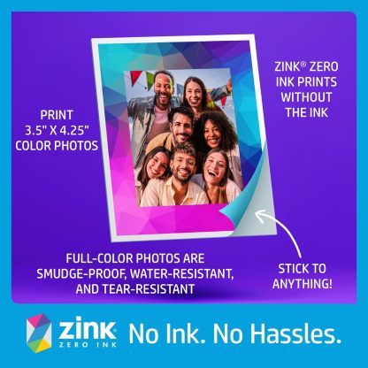 HthtP Sprocket Photobooth Instant 3x4” Color Photo Printer