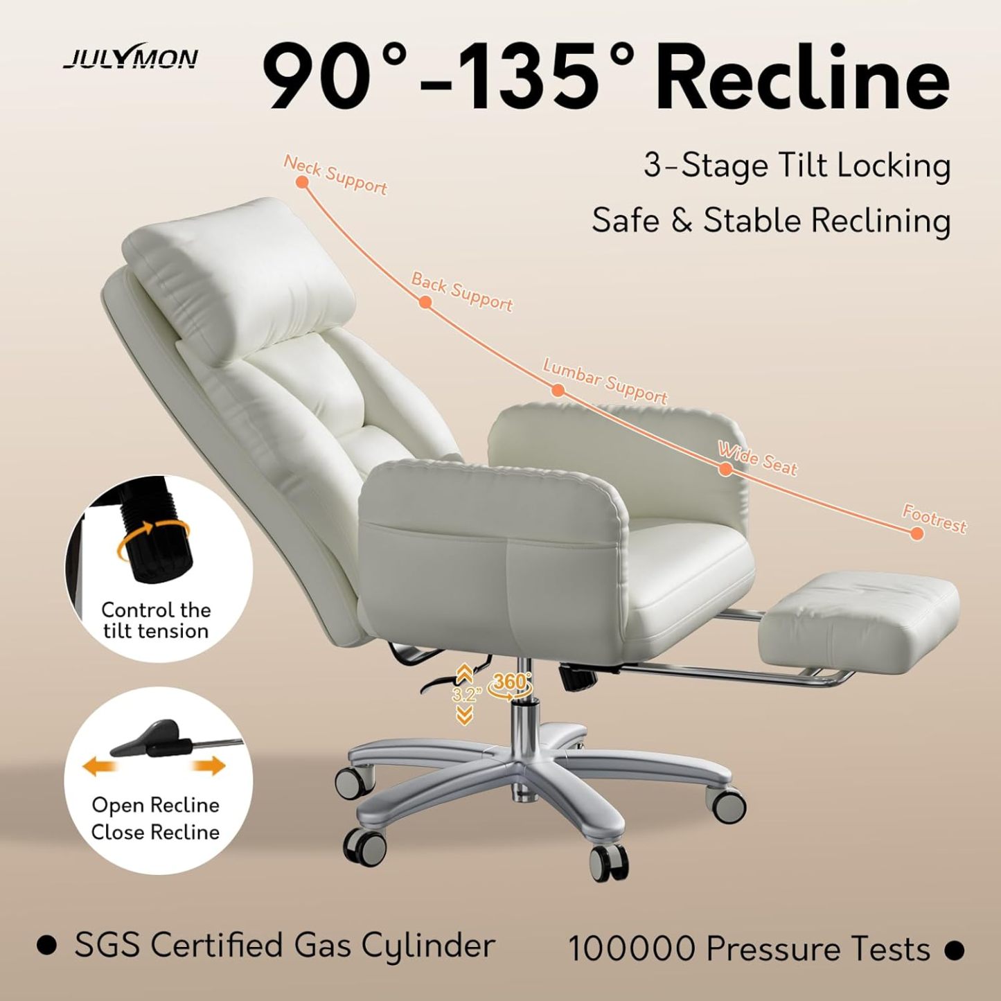 Cross Legged Office Chair with Pets Friendly Seat