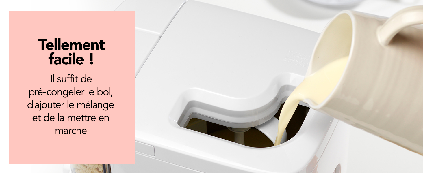 Cuisinart, machine &agrave; glace, ICE48E, sorbeti&egrave;re, glace &agrave; l'italienne maison, facile &agrave; utiliser