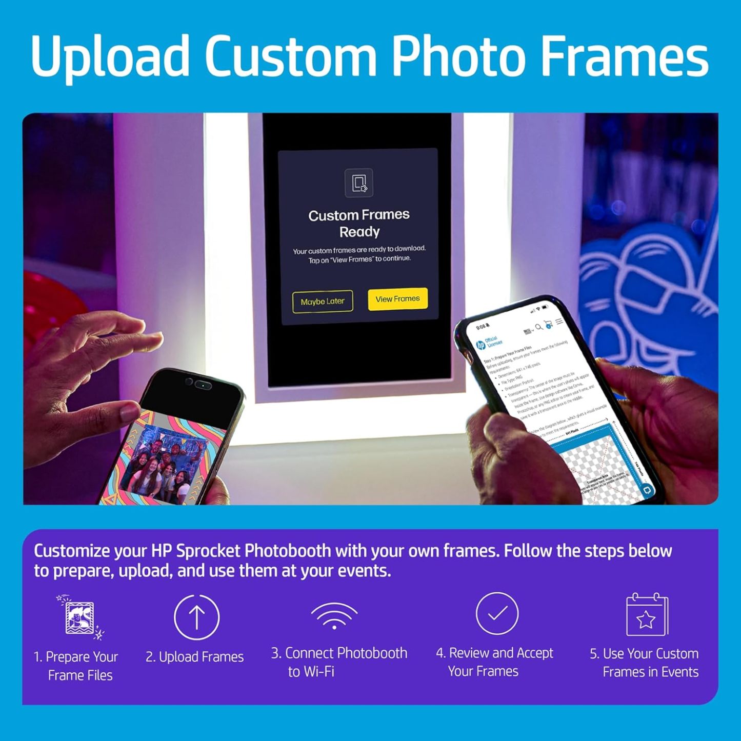 HthtP Sprocket Photobooth Instant 3x4” Color Photo Printer