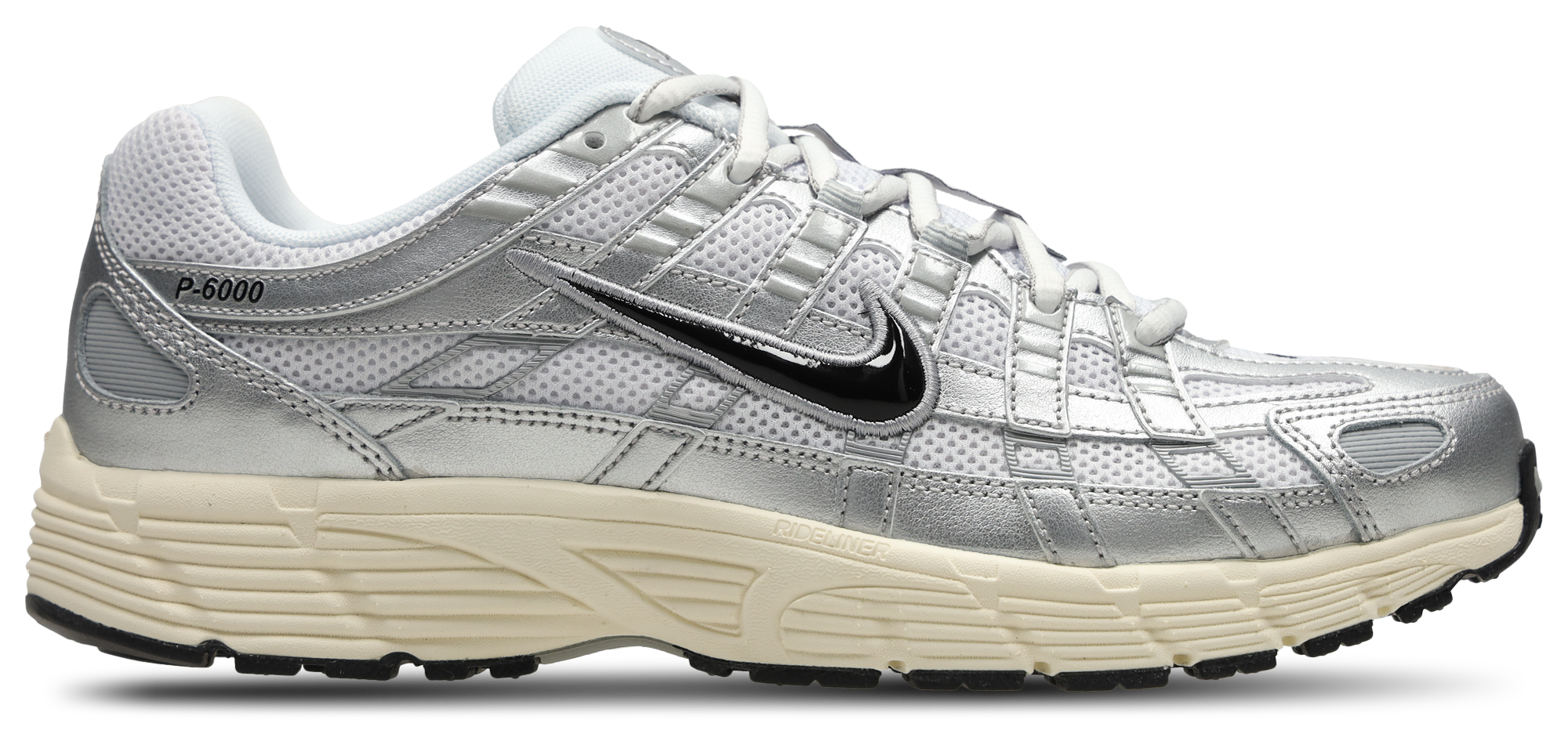 Nike P-6000 - Homme Chaussures – White-Black-Mtlc Silver