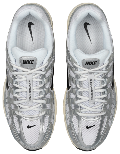 Nike P-6000 - Homme Chaussures – White-Black-Mtlc Silver