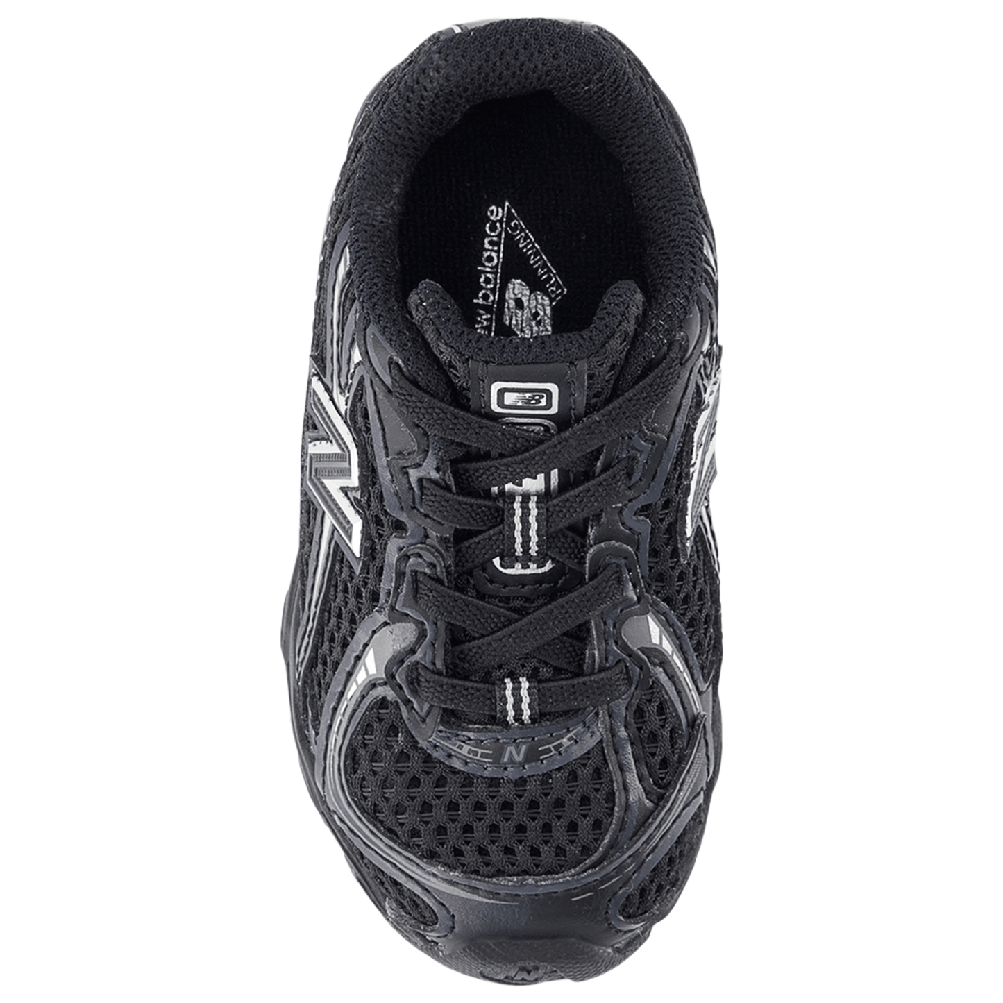 New Balance 740 Bungee Lace - Bebes Chaussures – Black-Silver Metallic