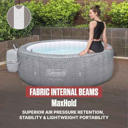 Colemthtan Sicily Energy-Efficient AirJet Inflatable Hot Tub 5-7 Person with App-Control