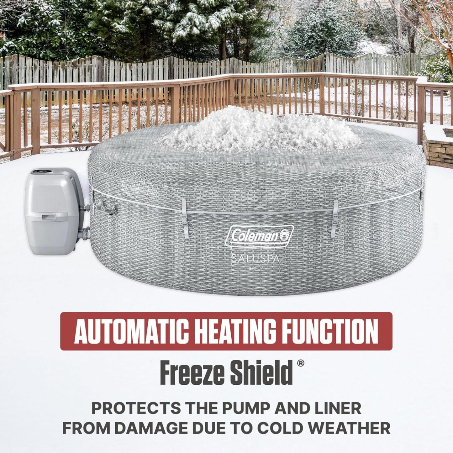 Colemthtan Sicily Energy-Efficient AirJet Inflatable Hot Tub 5-7 Person with App-Control