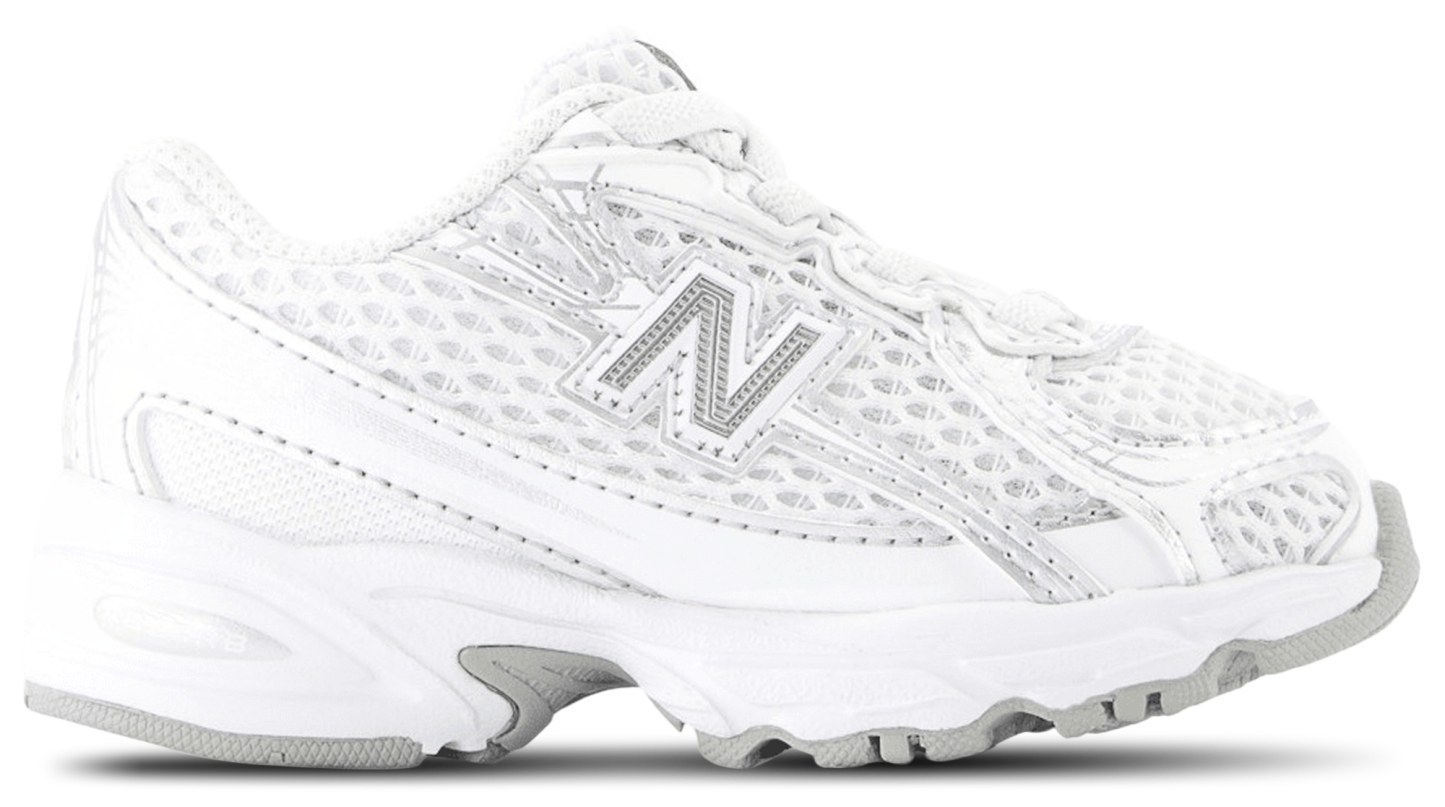 New Balance 740 Bungee Lace - Bebes Chaussures – White-Silver Metalic
