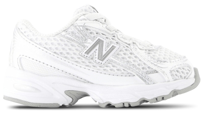 New Balance 740 Bungee Lace - Bebes Chaussures – White-Silver Metalic