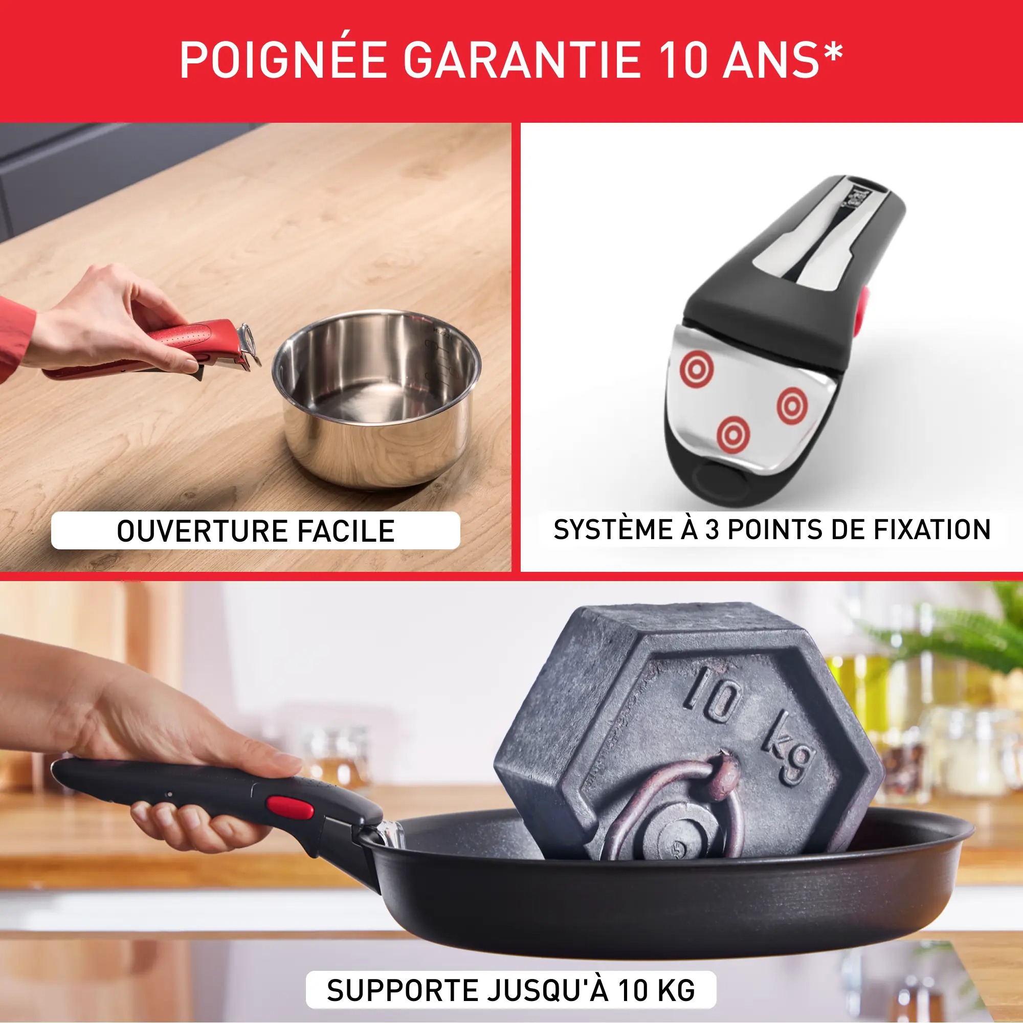 Tethtfal Ingenio Eco Resist Batterie de cuisine 13 pièces, Empilable