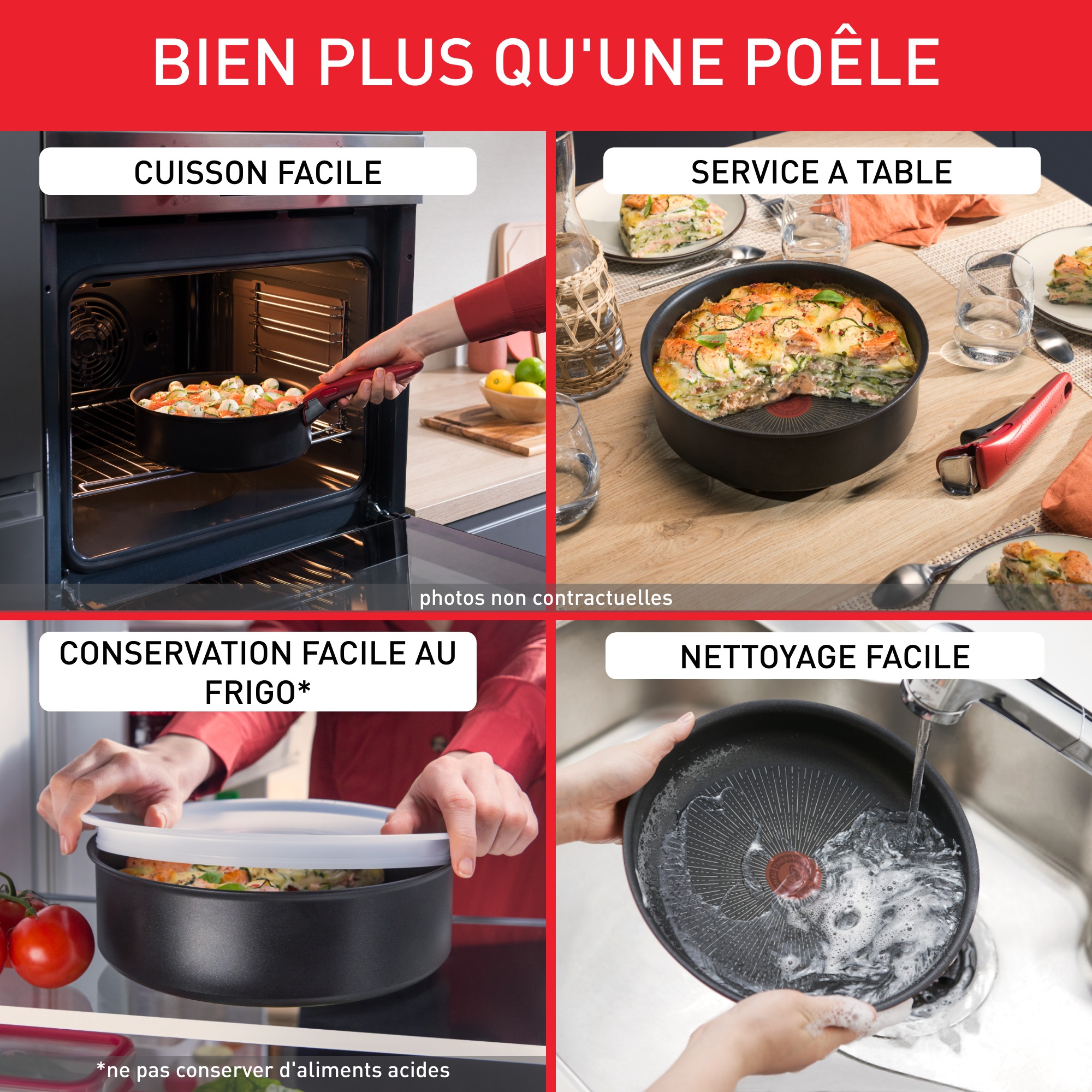 Tethtfal Ingenio Eco Resist Batterie de cuisine 13 pièces, Empilable